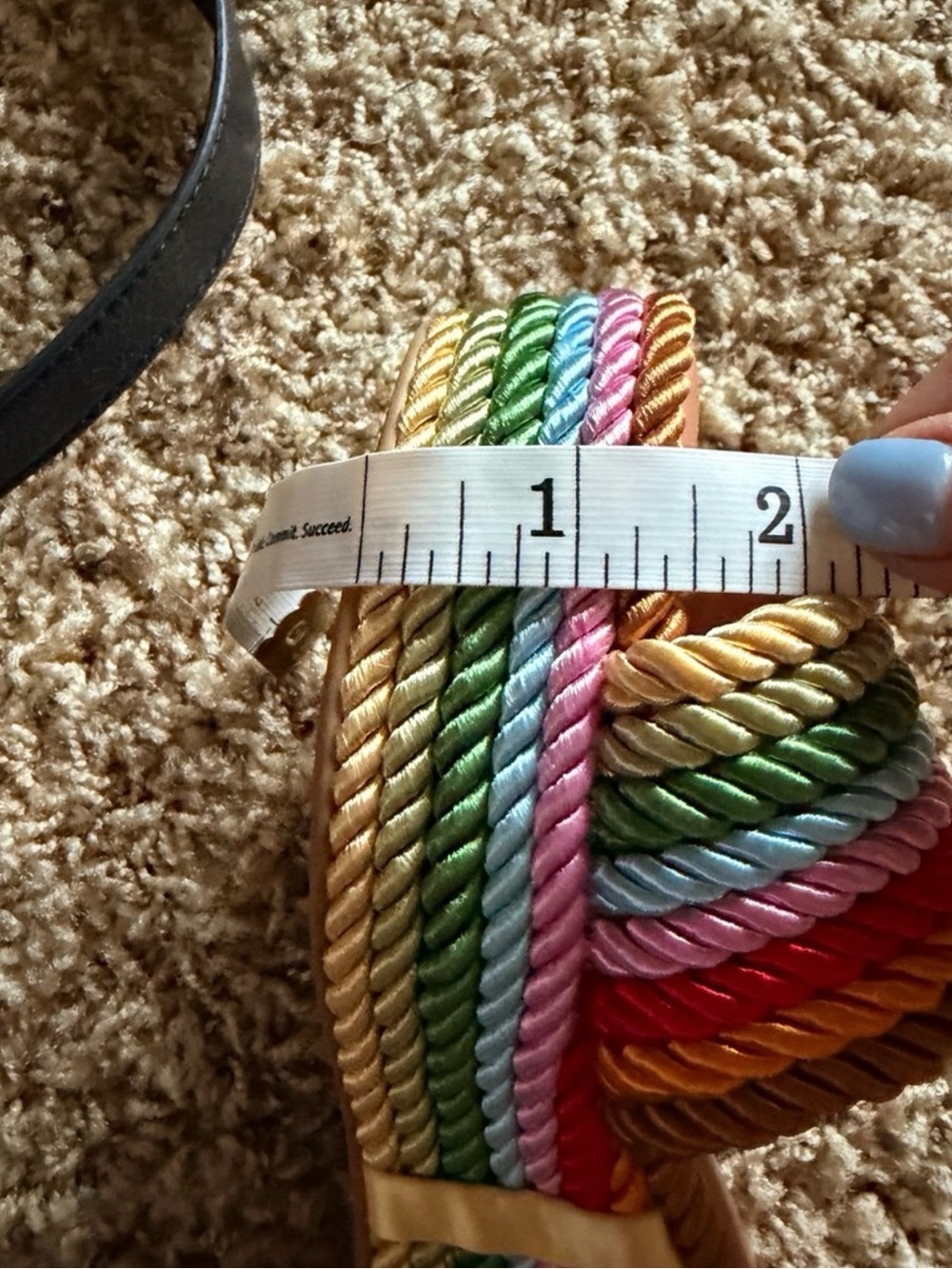 Tory Burch Stripped Multi-Color Rope Espadrille 5.5 - Picture 7 of 9